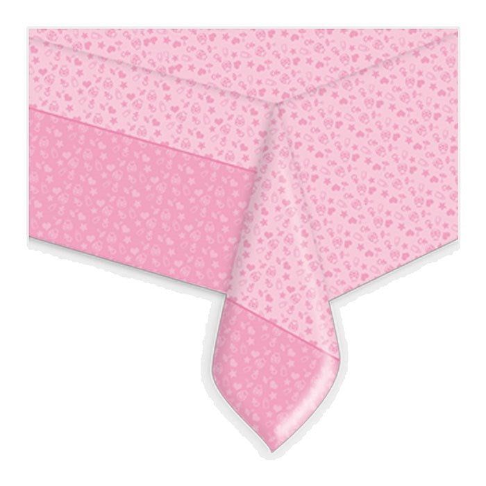 Tovaglia in plastica 140x270cm Baby Rosa