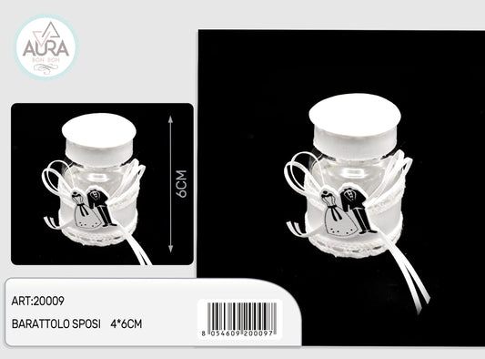 barattolo sposi 4x7cm