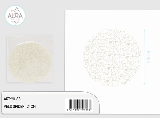 Velo spider 24cm 25pz crema