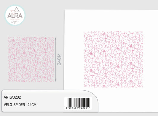 Velo spider quadrato 25pz rosa