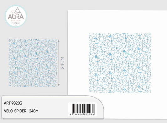 Velo spider quadrato 25pz celeste