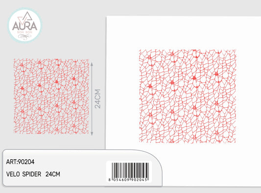 Velo spider quadrato 25pz rosso