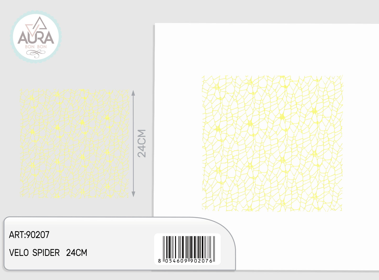 Velo spider quadrato 25pz giallo