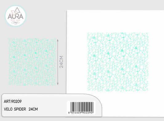 Velo spider quadrato 25pz tiffany