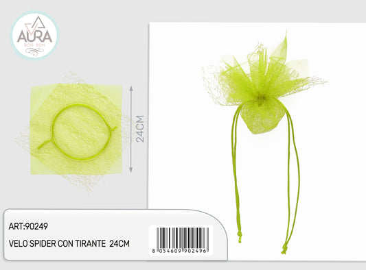 velo spider con tirante 24cm verde chiaro