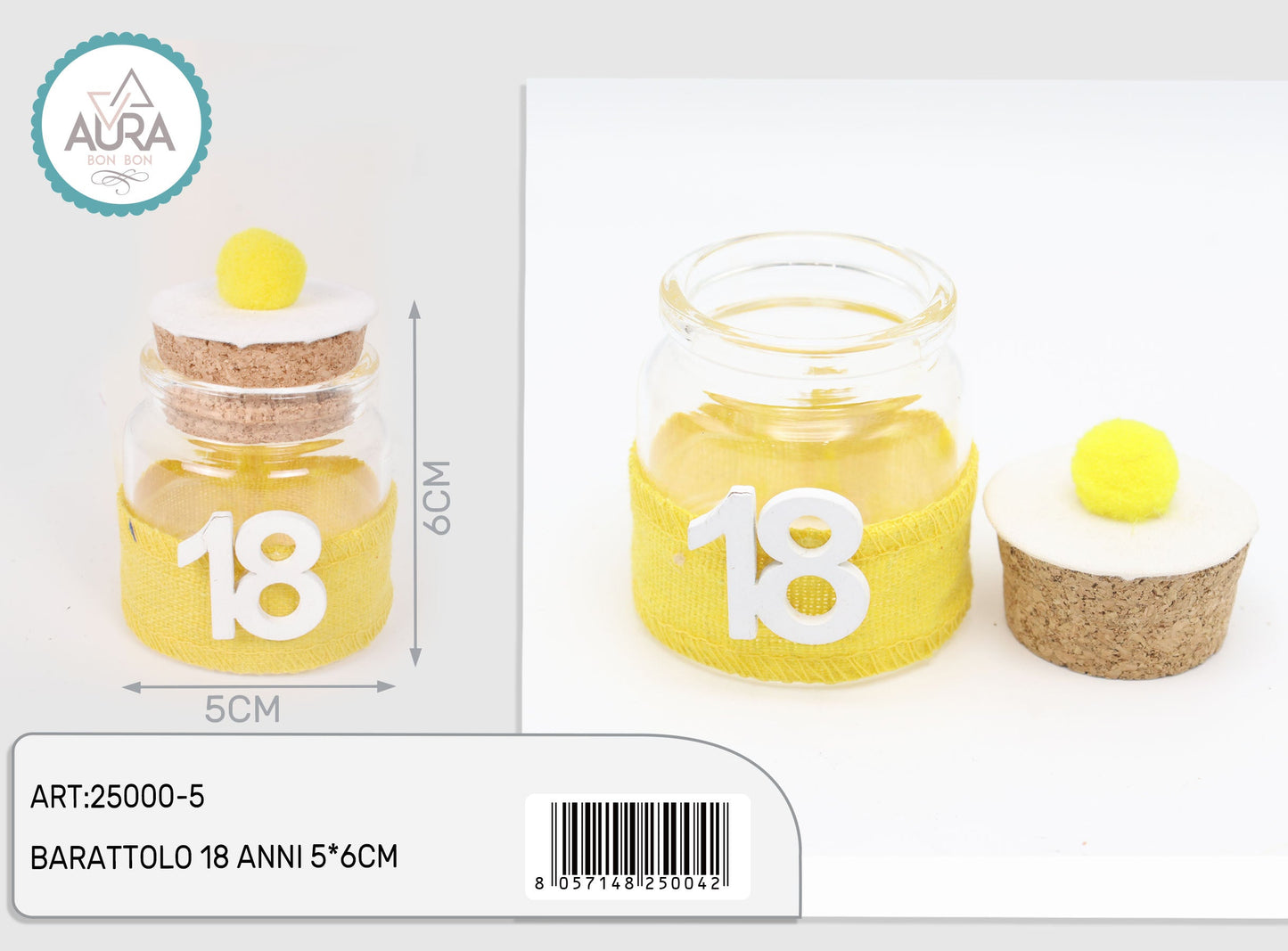 barattolo 18 anni giallo