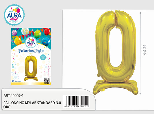 palloncini mylar standard n.0 oro