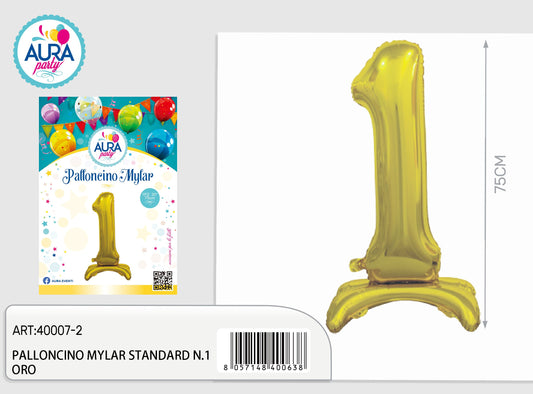 palloncini mylar standard n.1 oro