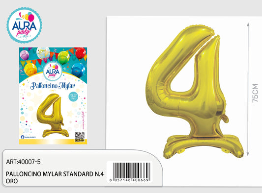 palloncini mylar standard n.4 oro