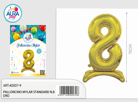 palloncini mylar standard n.8 oro