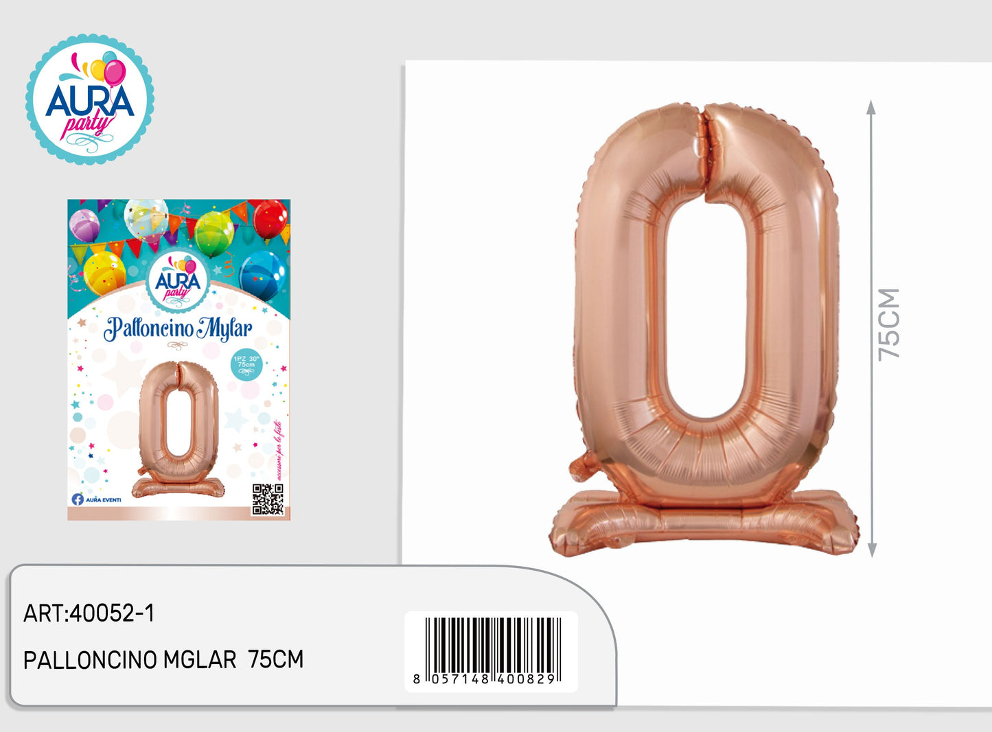 palloncini mylar con base rosa gold 0