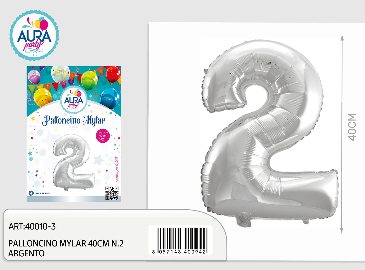 palloncini mylar 18n.2 argento