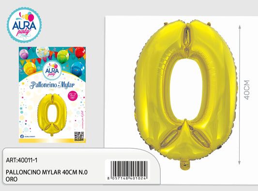 palloncini mylar 18inch n.0 oro