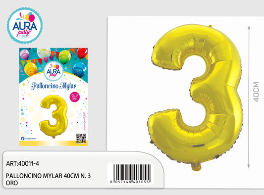 palloncini mylar 18inch n.3 oro
