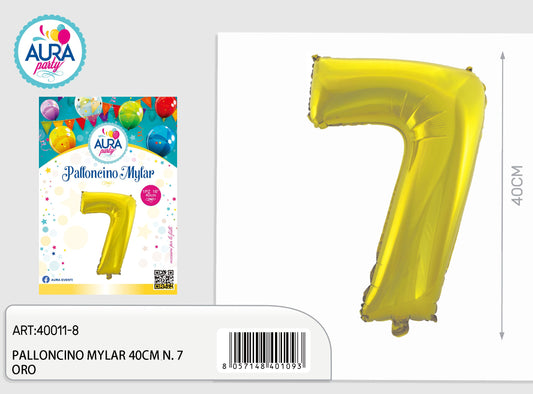 palloncini mylar 18inch n.7 oro