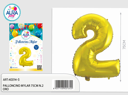 palloncini mylar 32inch n.2 oro