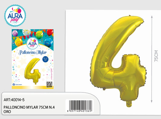 palloncini mylar 32inch n.4 oro