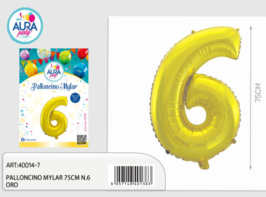 palloncini mylar 32inch n.6 oro