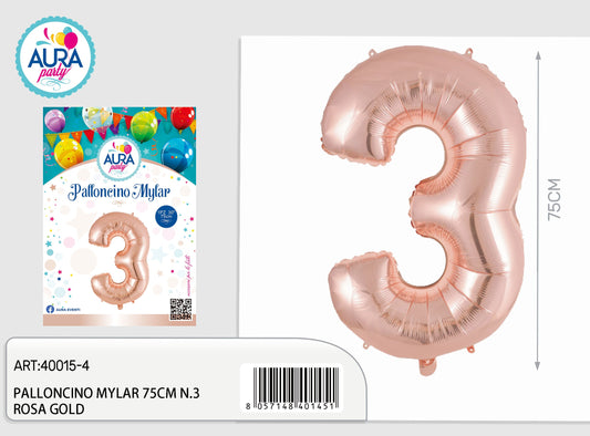 palloncini mylar 32inch n.3 rosa gold