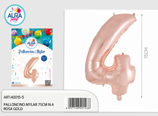 palloncini mylar 32inch n.4 rosa gold