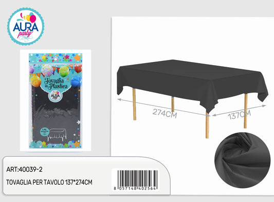 Tovaglia per tavolo 137x274cm nero