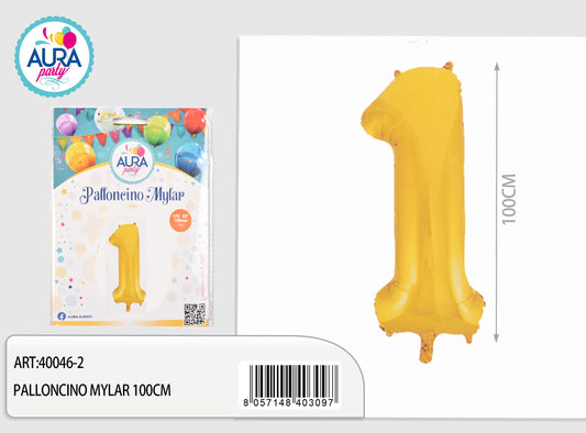 palloncini mylar 40inch n.1 oro