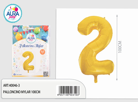 palloncini mylar 40inch n.2 oro