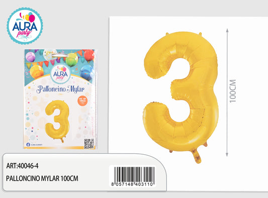 palloncini mylar 40inch n.3 oro