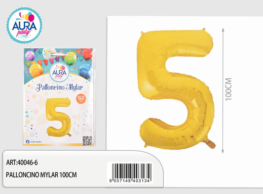 palloncini mylar 40inch n.5 oro