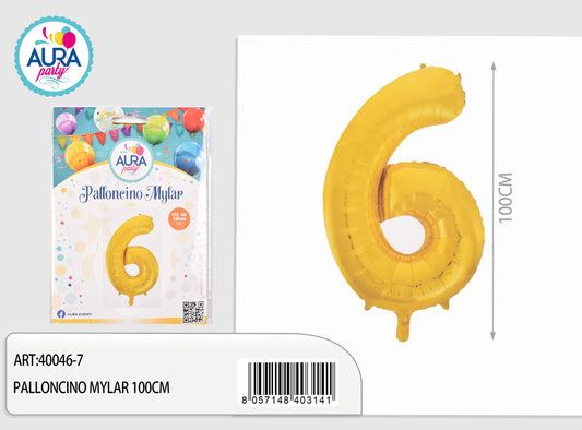 palloncini mylar 40inch n.6 oro