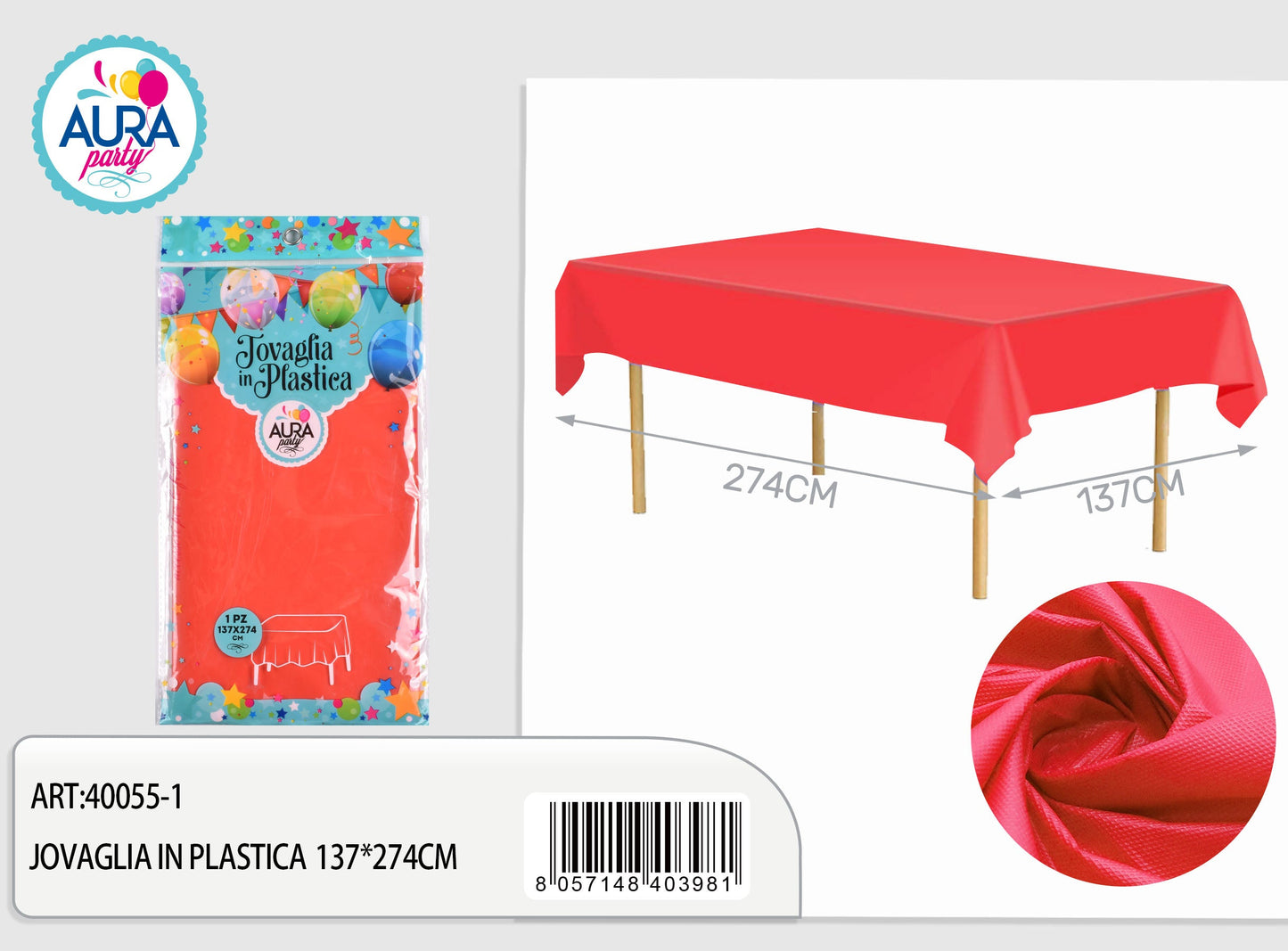 Tovaglia per tavolo 137x274cm