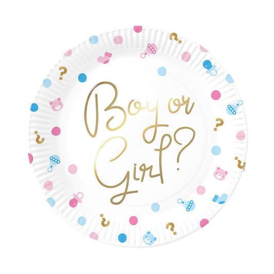 8 piatti boy or girl 20cm