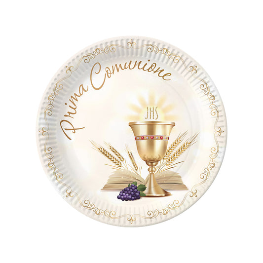 8 piatti prima comunione 20cm