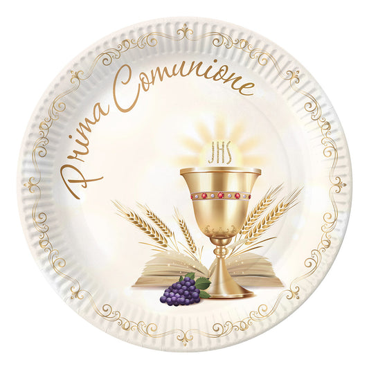 8 piatti prima comunione 23cm
