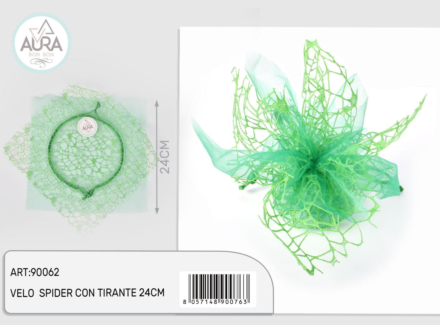 velo spider con tirante verde