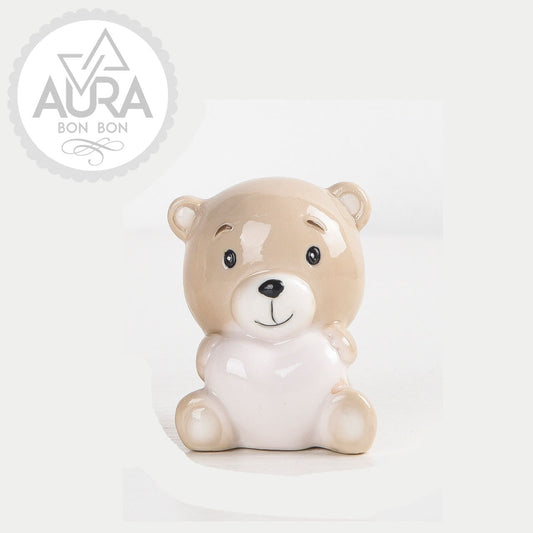 Orsetto rosa con cuore 5x4x6cm