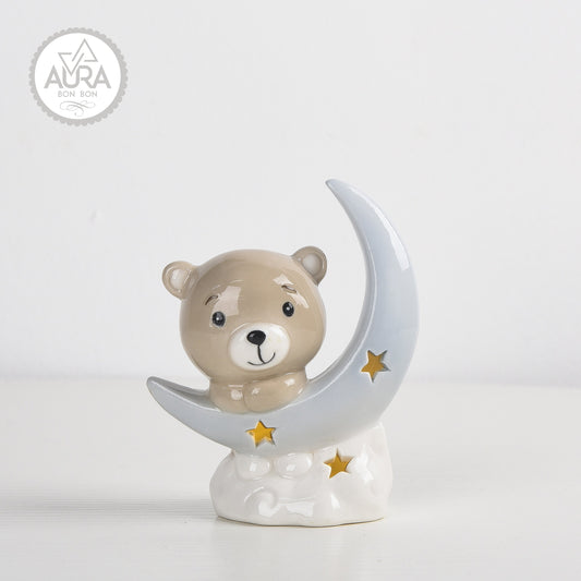 Orsetto celeste con luce 7,9x5,1x10,3cm