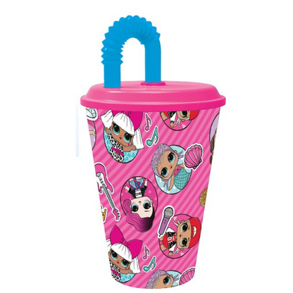 Bicchiere con cannuccia 430 ml LoL Surprise Rock On
