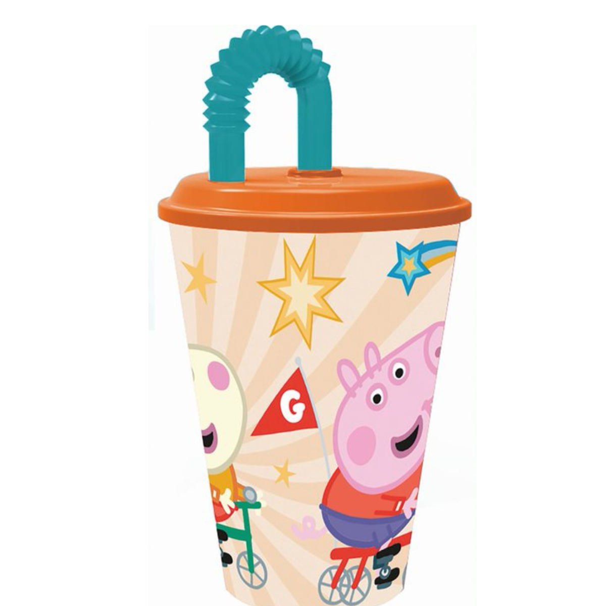 Bicchiere con cannuccia 430 ml Peppa Pig Kindness Counts