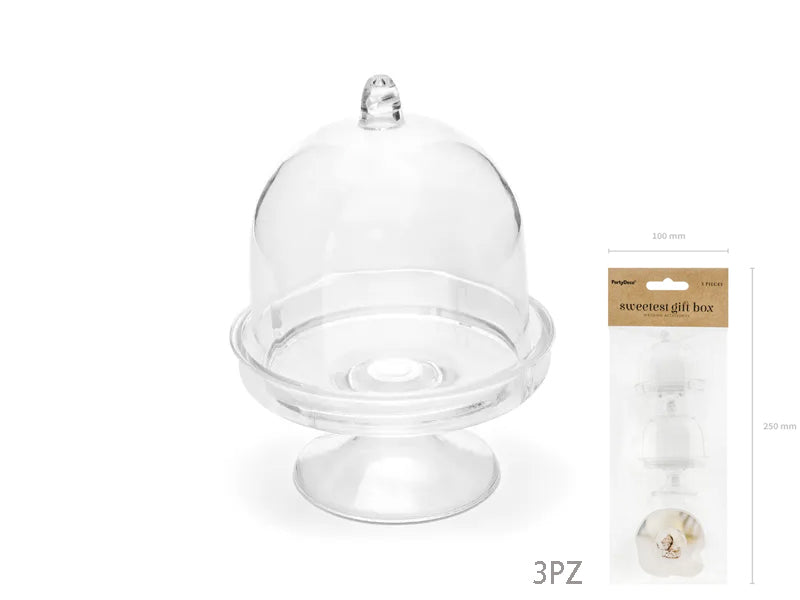 Alzatina trasparente 5,5x7,5cm 3pz