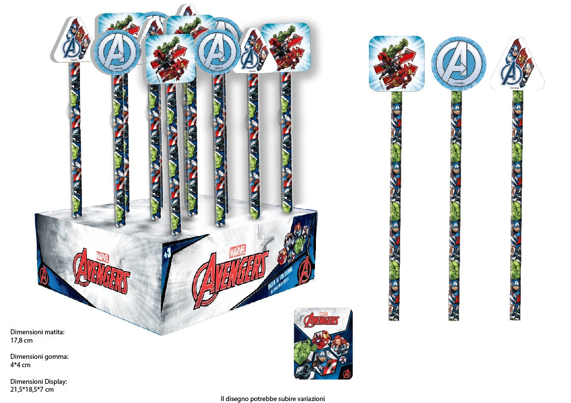 Avengers matita con gomma