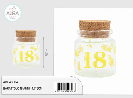 Barattolino 18 anni giallo