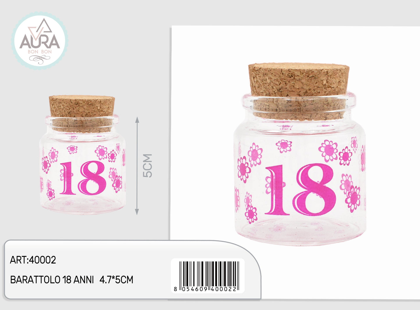 Barattolo 18 anni fucsia