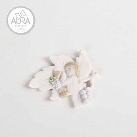 Bomboniera foglia bimba 8x7x1 cm