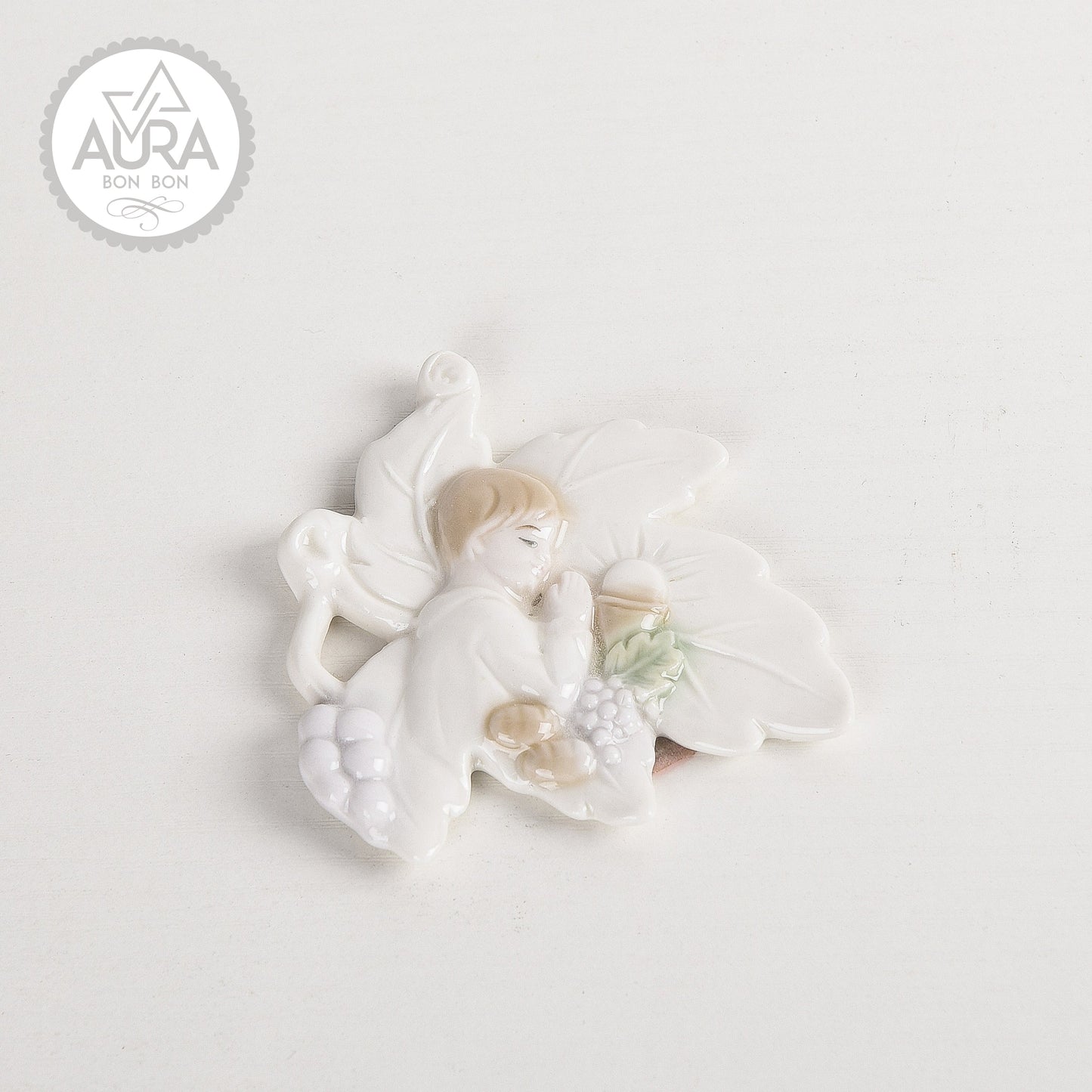 Bomboniera foglia bimbo 8x7x1 cm