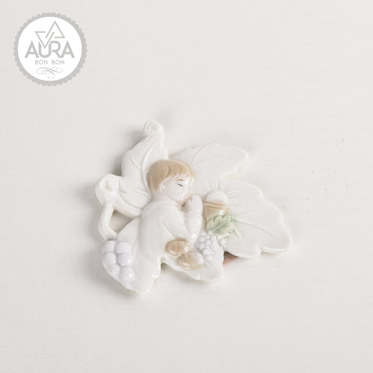 Bomboniera foglia bimbo 8x7x1 cm