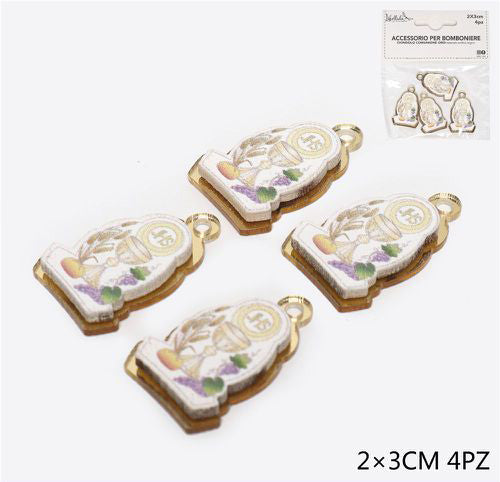Ciondolo con calice Prima Comunione 2x3cm 4pz