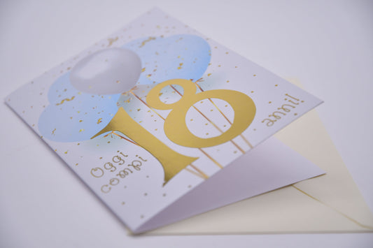 Biglietto di auguri per compleanno 18 anni