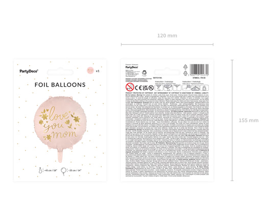Palloncino in foil "love your mom" 45cm