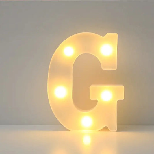 Lettera LED "G" 22 cm – Luce Calda
